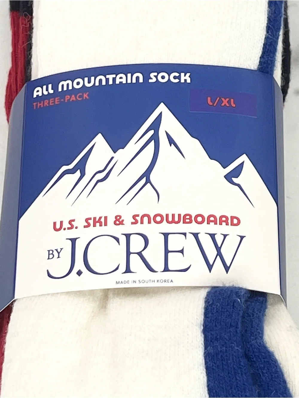 ❗️NWT❗️U.S. SKI & SNOWBOARD BY J.CREW ALL MOUNTAIN CREW SOCKS 3-PACK NWT L/XL
